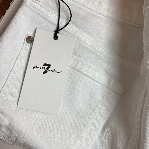 Seven for all mankind kick flare high waist white pink stripe 29 - Picture 10 of 13